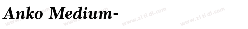 Anko Medium字体转换